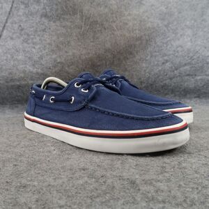 Nautica Shoes Mens 9.5 Sneaker Boat Slip On Casual Canvas Moc Toe Blue Spinnaker